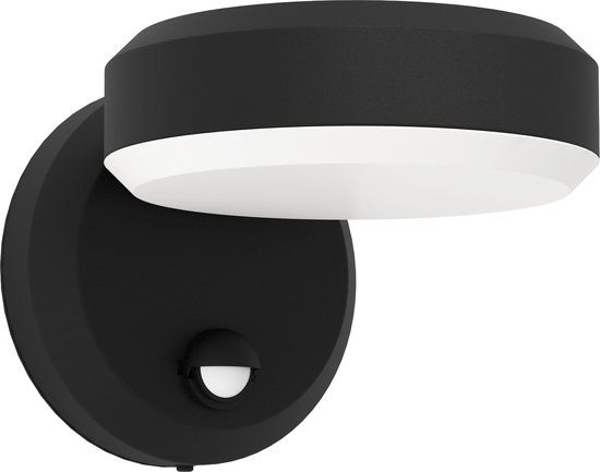 EGLO Fornaci Outdoor Wall Lamp - LED - 16 cm - Motion Sensor - Black and White