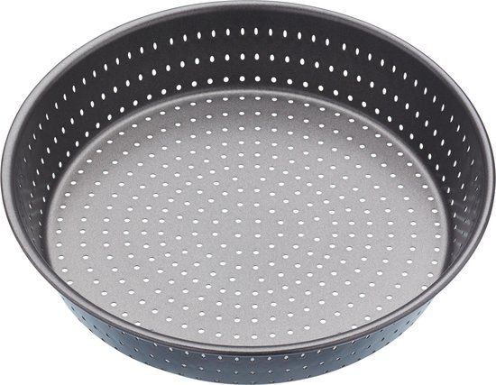 Masterclass Ronde diepe bakvorm Geperforeerd - 23 cm - Zwart
