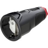 PCE 2510-sr Koppeling met randaarde Rubber, Thermoplast 250 V Zwart, Rood IP20