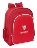 Safta Sevilla FC Schoolrugzak voor kinderen, aanpasbaar aan kinderwagen, ideaal voor kinderen van schoolleeftijd, comfortabel en veelzijdig, kwaliteit en duurzaamheid, 32 x 12 x 38 cm, Rood, M, Casual
