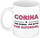Bellatio Decorations Corina Woman Myth Supergirl naam cadeau mok - 300 ml