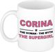 Bellatio Decorations Corina Woman Myth Supergirl naam cadeau mok - 300 ml