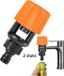 2 adaptateurs pour robinet, tuyau d'arrosage, système d'irrigation, robinet de cuisine, couleur orange