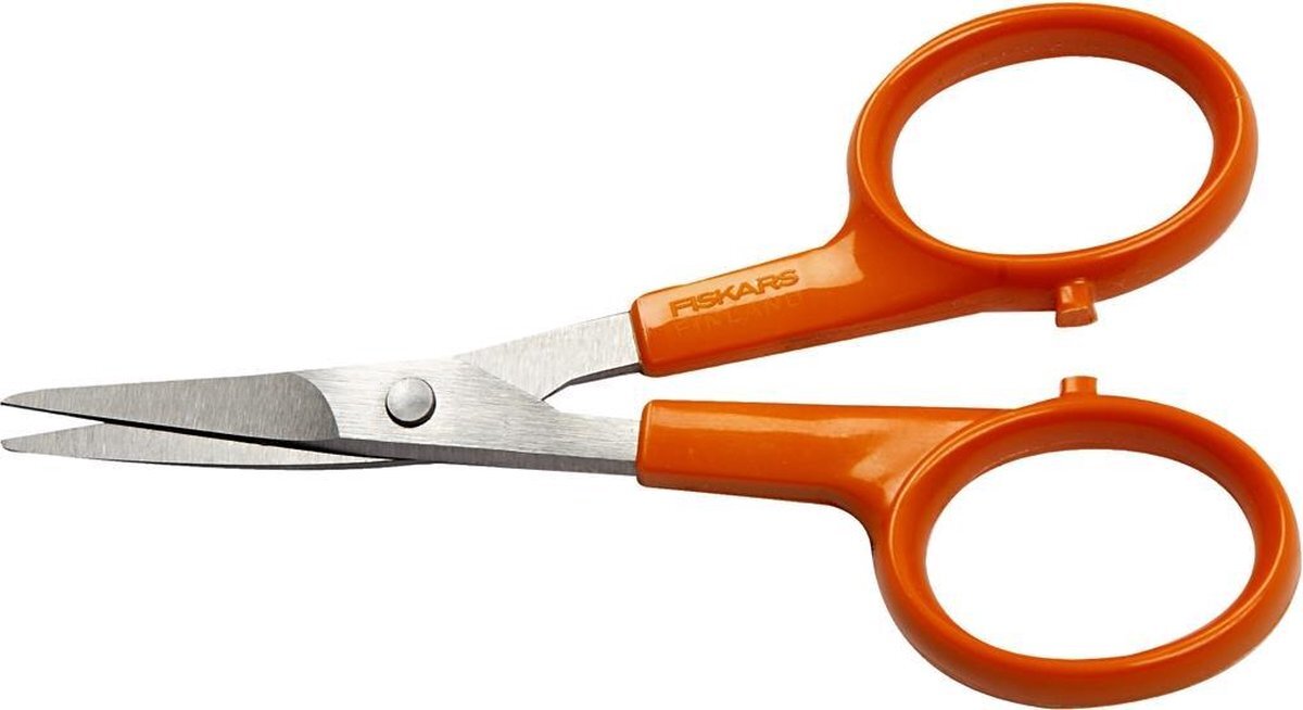 Fiskars Klassieke Precisie Schaar, l: 10 cm, gebogen punt, 1stuk