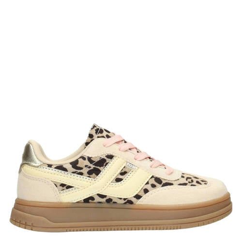 POSH by Poelman sneakers beige met dierenprint
