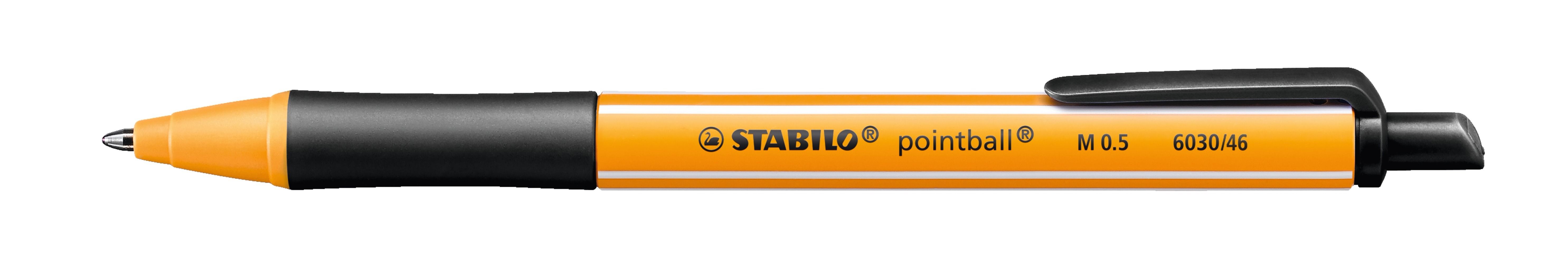 STABILO Pointball - Balpen 0.5 mm - Zwart - Navulbaar - Per Stuk
