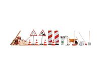 NOCH H0 wegenbouwaccessoires, realistische details, geschikt voor H0, ideaal voor diorama en modelbaan