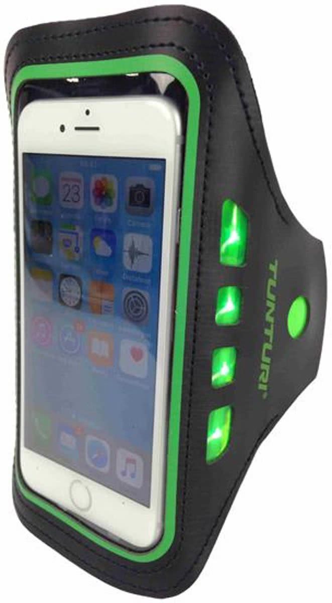 Tunturi LED Telefoon Sport Armband - groen