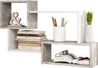 Selsey KASSI Wandplank Kassi groot - 87 cm - Slim beton / Mat wit