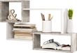 Selsey KASSI Wandplank Kassi groot - 87 cm - Slim beton / Mat wit