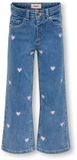 ONLY mini meisjes spijkerbroek JUICY WIDE LEG HEART Light Medium Blue Denim