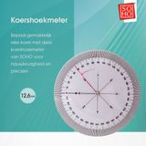 SOHO Koershoekmeter 12,6 Cm – Transparant – Meetinstrument hoekafstelling – Universeel afstelapparaat – Multifunctioneel meetgereedschap – 12,6 cm
