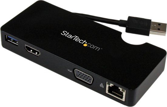 StarTech.com USB 3.0 Travel Docking Station - HDMI or VGA - Black