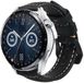 Strap-it 46mm leren band - zwart - Geschikt voor Huawei Watch GT 3 - 46mm