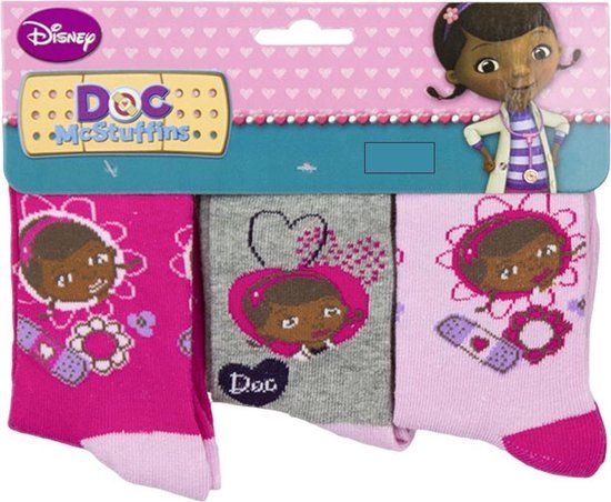 Disney Junior Doc McStuffins Socks 3-Pack - Size 31/34