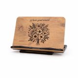 Zeo Wood Boekenstandaard Hout – Jij Bent Goud Waard – Boekenhouder – Kookboekstandaard – Tablet Standaard – Cadeau Idee – 30x20 cm
