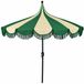 Mica Decorations Kim Striped Parasol with Carrying Bag - Pole Parasol 238 x Ø235 cm - Garden or Balcony Parasol - Polyester, Steel - Dark Green