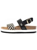 Bayton Sandaal 'Almeria' ecru / bruin / zwart / wit