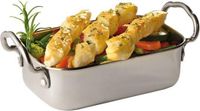 APS RVS mini braadslee snack holder - 14,5 x 9,5 (4,5 cm H) - Set van 2 stuks