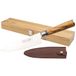 Katana Saya Olive Wood 15 cm koksmes, Japans 67-laags VG-10 Damascus roestvrij staal, handvat van natuurlijk olijfhout, keukenmes