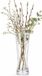 DK design Vase à fleurs - cylindrique - 8 x 25 cm - verre transparent
