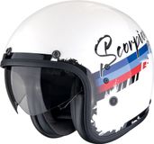 Scorpion Belfast Evo Adonis Wit Rood Blauw Jethelm - Helm