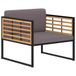 VidaXL Fauteuils de jardin 2 pièces avec coussins bois d'acacia massif gris foncé