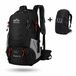 CarryQuest® Sac à dos de randonnée 50L - Sac à dos de trekking imperméable avec ventilation dorsale et ceinture ventrale - Noir