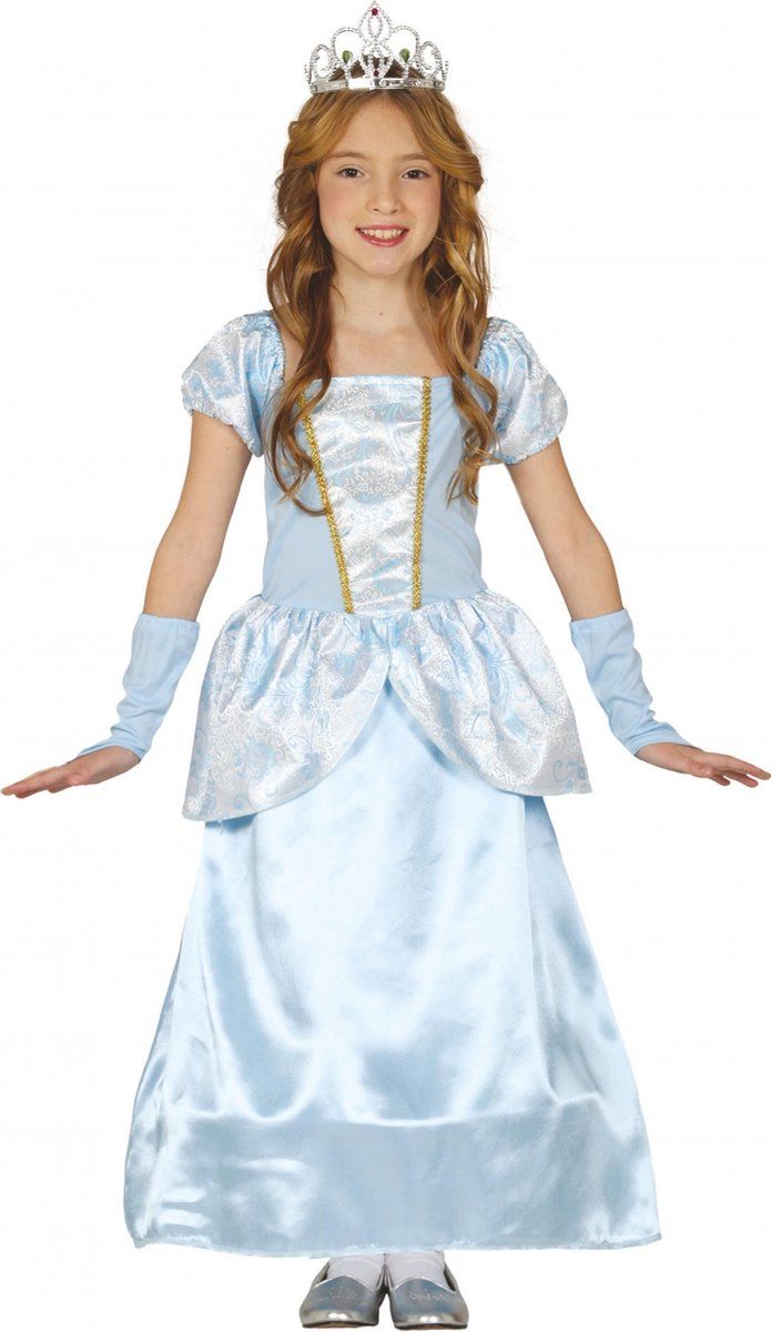 Fiestas Guirca Verkleedjurk Prinses Meisjes Blauw Maat 125-135