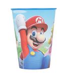 HERBRUIKBARE STOR Super Mario Bros Kinderbeker, 260 ml, van kunststof, herbruikbaar, onbreekbaar, BPA-vrij, ideaal voor kinderen thuis en op school