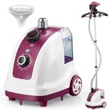 Cozary Stoomstrijkijzer, 1950 W, met stoomfunctie, waterreservoir van 1350 ml, 45 minuten, verticaal strijkijzer, 11 stoomfuncties, kledingstomer voor stofverzorging