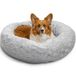 Best Friends by Sheri Het originele kalmerende donut katten- en hondenbed in Lux Bont Grijs, Medium 30x30