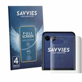 Savvies - Screenprotector voor Motorola Razr 70 Plus (Achterdisplay) - Folie Beschermfolie transparant volledig dekking 4 Stuks