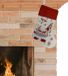 Merkloos / Sans marque Peha Kerstsok - wit met rood - polyester - H45 cm - pluche
