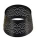 SPAAS Zwart kapje voor kaars in laag glas - Lace