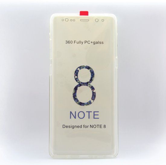 Hoesje voor Samsung Galaxy Note 8 - Dual TPU Case - 360 Graden Cover - 2 in 1 Cases Voor en Achter Transparant