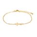 LUXENTER Armband alfabet met 18 karaat goud - letter T