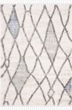 Safavieh Marokkaans Shaggy Geweven Tapijt voor Binnen, Berber Fringe Shag Collectie, BFG628, in Creme & Blauw, 160 X 229 cm