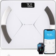 Silvergear Smart Scale met volledige Lichaamsanalyse - Slimme Weegschaal met App - Wit