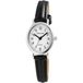Excellanc Montre femme 1900265-003 ovale argenté bracelet noir cadran blanc