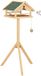 Relaxdays Vogelvoederhuisje op paal - 120 cm - Hout
