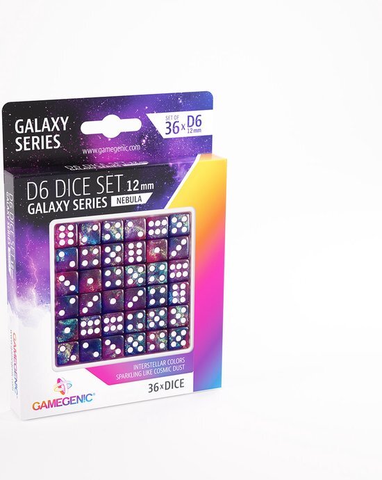 GameGenic D6 Dice Set - Galaxy Series Nebula (36 stuks)