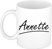 Bellatio Decorations Annette Naam koffiemok - wit