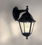 LEDVION LED Wandlamp Zwart Vela S E27 IP54 Aluminium