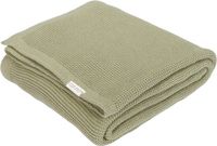 Little Dutch Gebreid Ledikantdeken Olive - 110x140 cm - Biologisch Katoen - Anti-allergie
