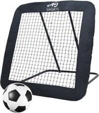 AJ-Sports Voetbal Rebounder 124x124 cm - Zwart - Verstelbaar - Voetbal Trainingsmateriaal
