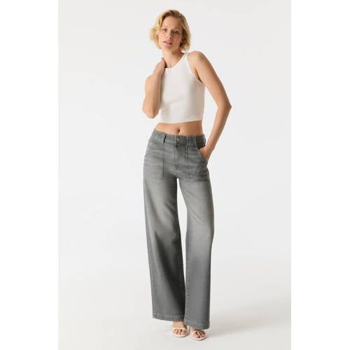 Cup of Joe Denim Cup of Joe Lulu grey denim wide leg jeans