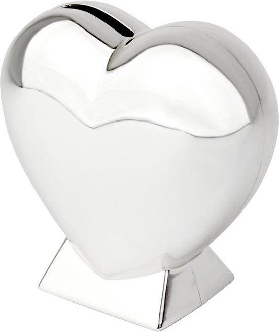 Zilverstad Spaarpot Hart - Zilver - Kraamcadeau