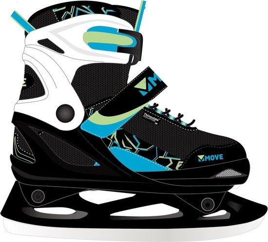 Move Freeze Verstelbare Kinderschaats Zwart Unisex Polyester IJshockeyschaats Maat 38-41