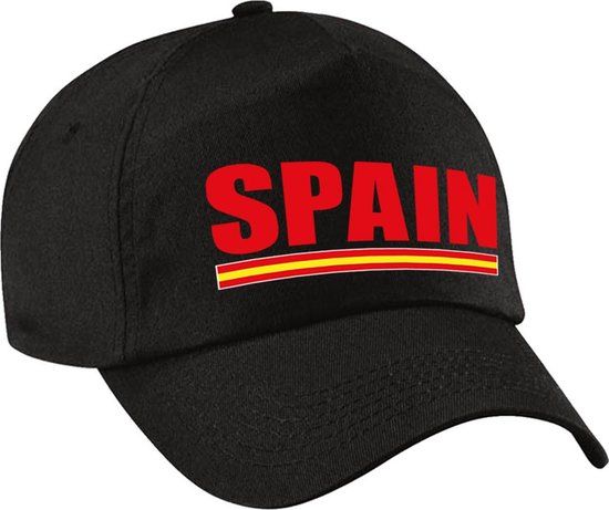 Bellatio Decorations Spain Supporters Pet Zwart - Kinderen - Unisex - Polyester